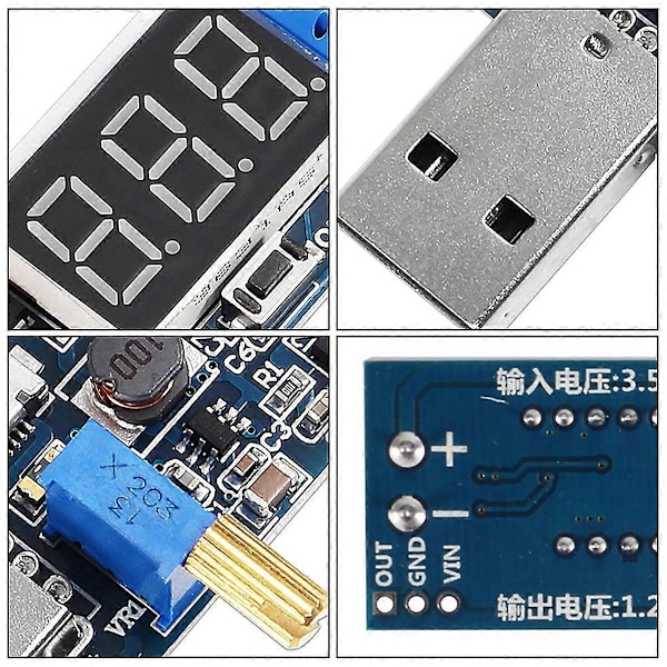 6 st Buck Boost-omvandlare 3,5-12V till 1,2-24V DC-regulator