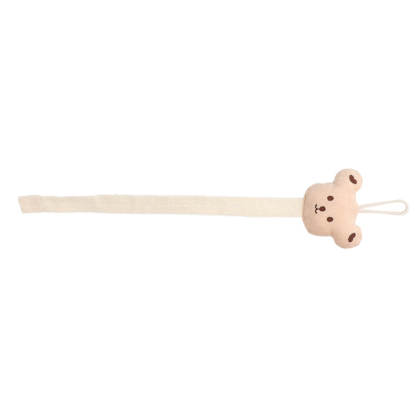 Hårbåndsholder til piger, clips organizer, ophæng 73cm/28,74in bomuldsreb flet til opbevaring af hårtilbehør, khaki bjørn
