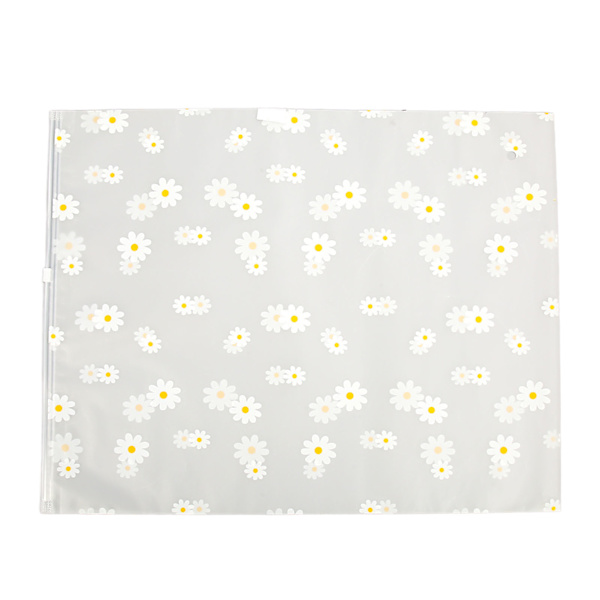 30 st Frostade plastpåsar med dragkedja Daisy Pattern Återanvändbara lätta bärbara skjortor förpackningspåsar för kläder