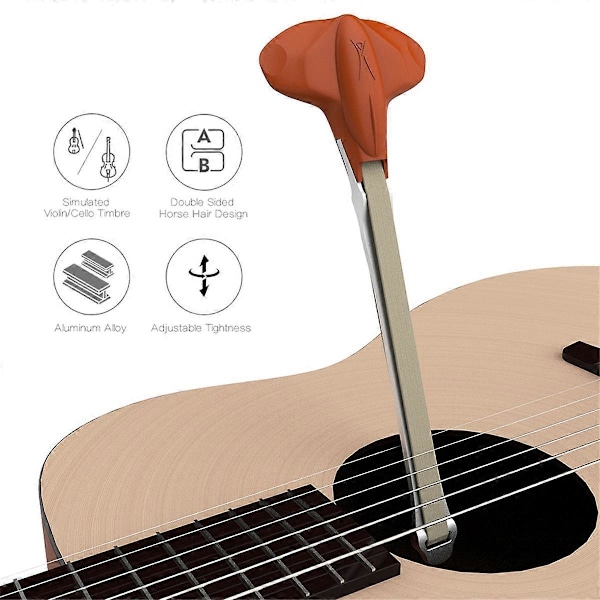Gitarbue 22,6 cm Lengde Gitar Stemme Tone Plekter Tilbehør Oransje