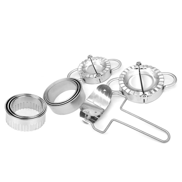 304 Rostfritt Stål Manuell Dumplings Maker Form Bakverk Wrapper Set Kök Matlagning Verktyg