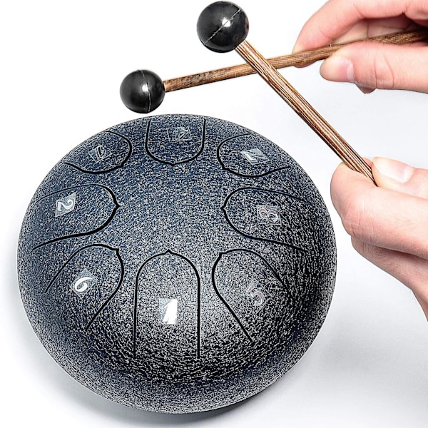 Tunga Trumma i Legeringstål med Vadderad Resväska och Trumklubbor för Percussion