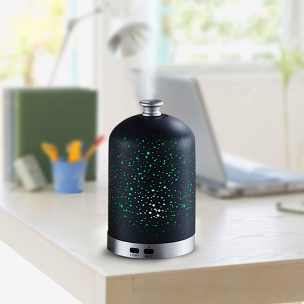 100 ml 3D glas ultralyd aromaterapi aroma diffuser luftfugter LED natlys luftfugter 110-240V EU-stik