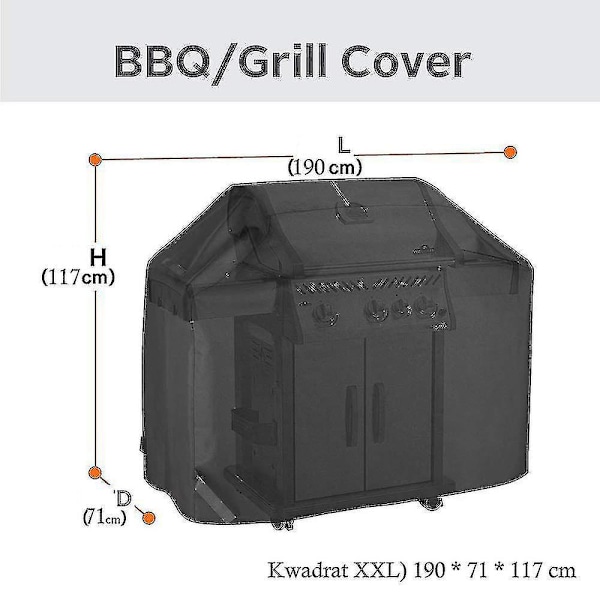 Vanntett BBQ Grilltrekk for Aespa - 190x71x117cm