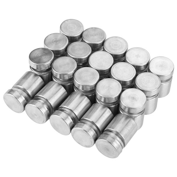 20st M16*20mm Rostfritt stål SS304 Glas Standoff Annonsera Fäststift Skylt Monteringshårdvara