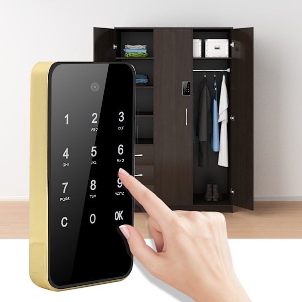 Sähköinen salasanalukko Smart Keyless digitaalinen kosketusnäyttö arkistokaappilokeroon SaunaGold