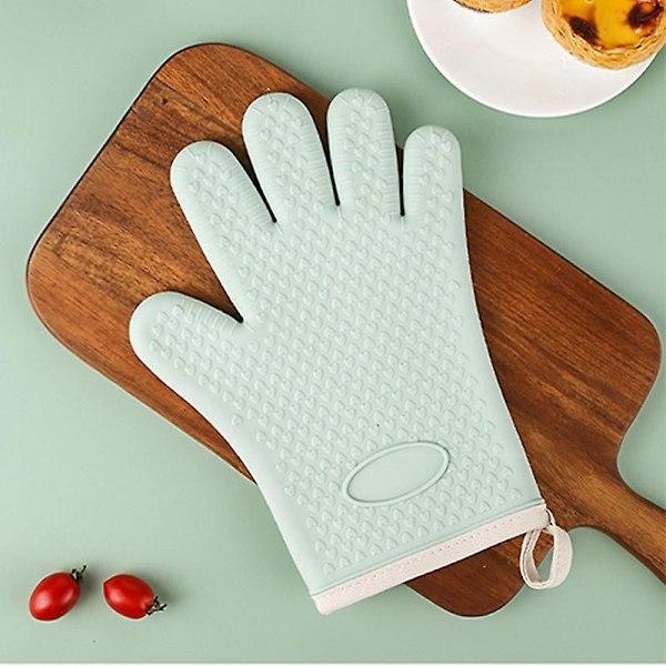 Tjocka Anti-brännskyddande Silikonugnsvantar - 2-pack