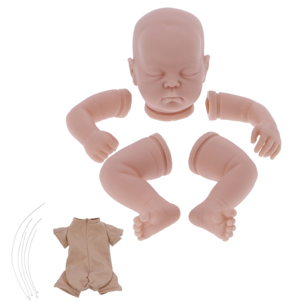 19 tums simulerad omålad Reborn docka kit silikon oavslutad babydocka mögel delar set