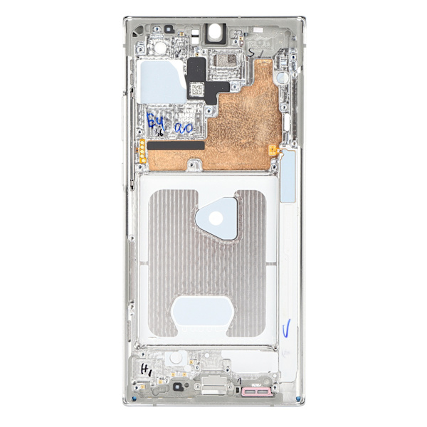 Byte av mittramens ramplatta för Note 20 Ultra reparationsdelar Silver
