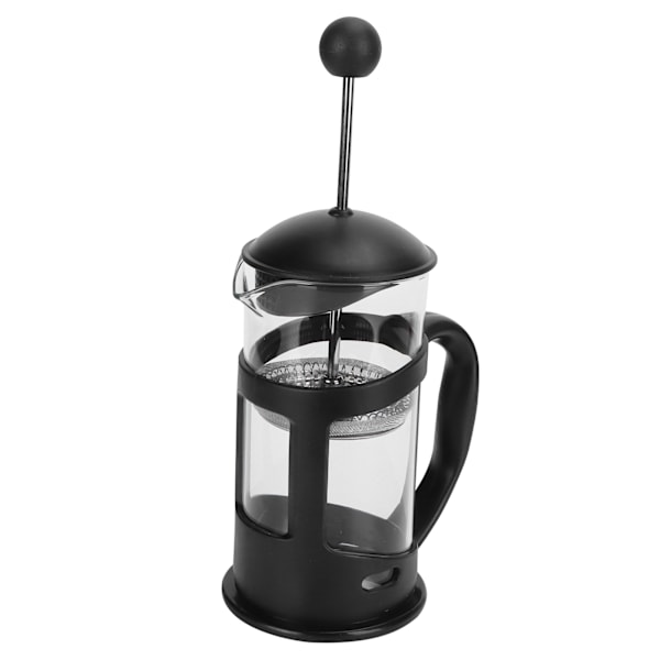 Kaffe- och tekanna i borosilikatglas med hög temperaturbeständighet, 350 ml, svart