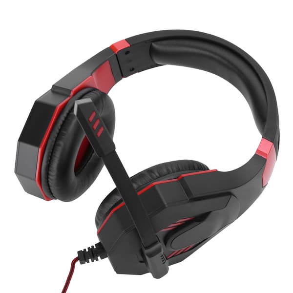 Hovedmonteret gaming-headset enkelt 3,5 mm interface med mikrofon stereo surround