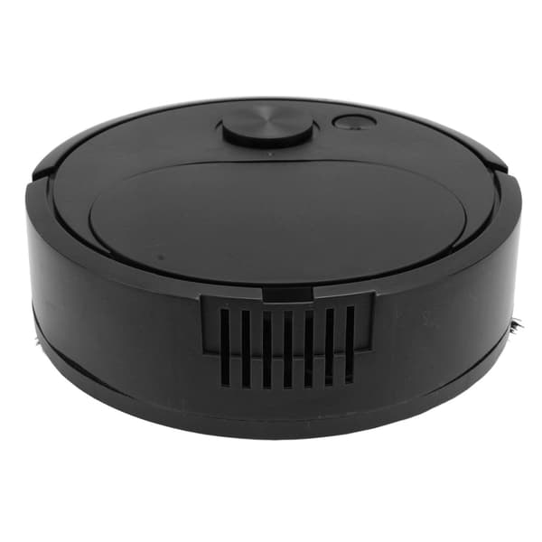 Robotstøvsuger Multifunksjonell USB-lading Mini Smart Feierobot for Tregulv Fliser Teppe Svart