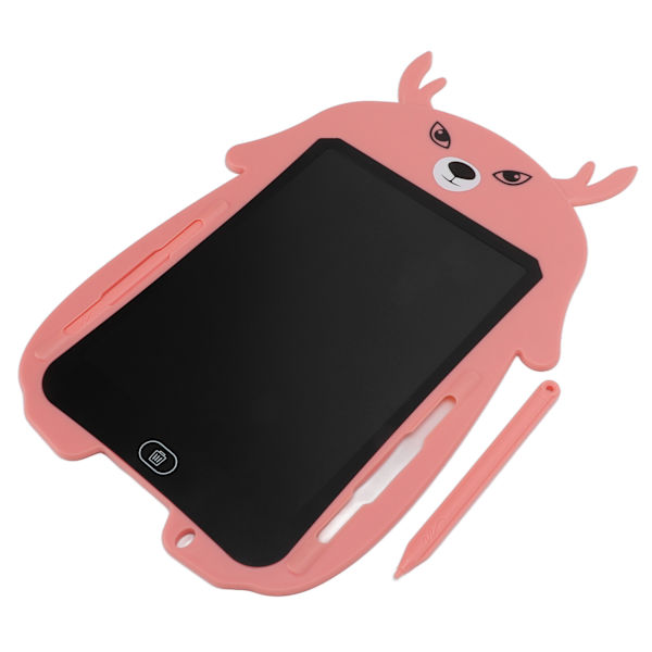 8,5 tommers LCD-skrivetavle Øyebeskyttelse LCD Fargerik Doodle Håndskriftpapir for 3 år + (Lyse rosa hjortfarget penn)