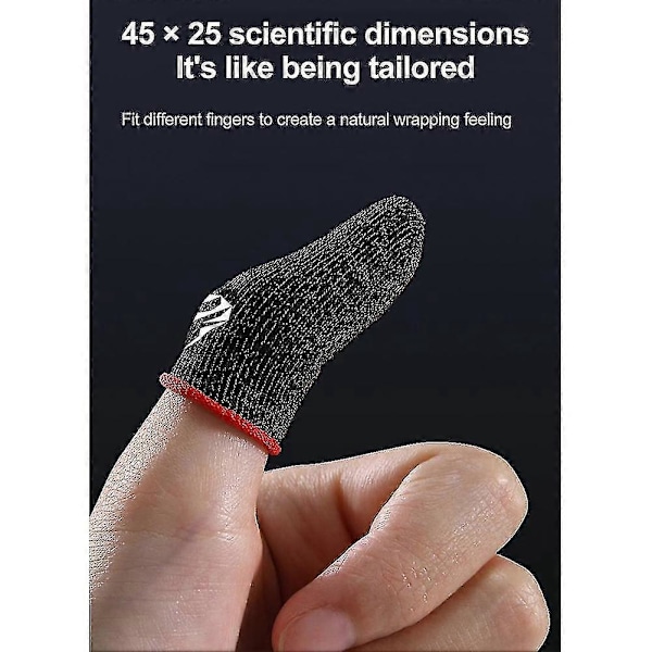 Gaming Finger Fiber 28 Strikkede Ærmer - 10 Pak - Kompatibel med PUBG Mobile Spil