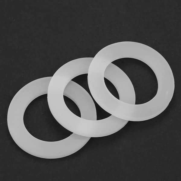 12st Platt Packning Vit Silikon O-ring Tätningsbrickor för Bälgslangar (1.2\")