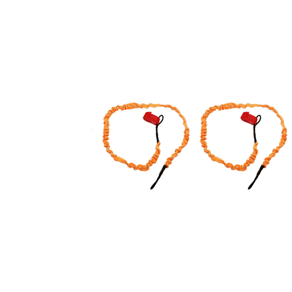 2 stk. Kajak Paddel Snor Nylon Gummi Korrosionsbestandig Strækbar Anti-tab Snor Kajak Stang Snor Orange