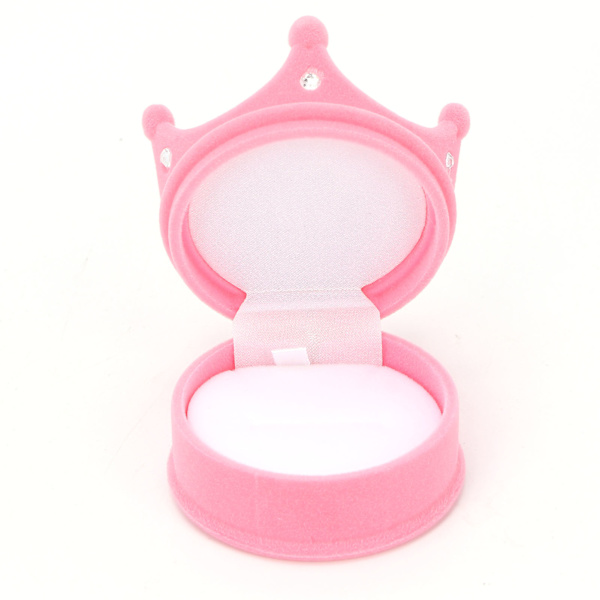 Kronesmykkeskrin Personlig Simpel Retro Design Øreringe Halskæde Smykkeemballage BoxPink