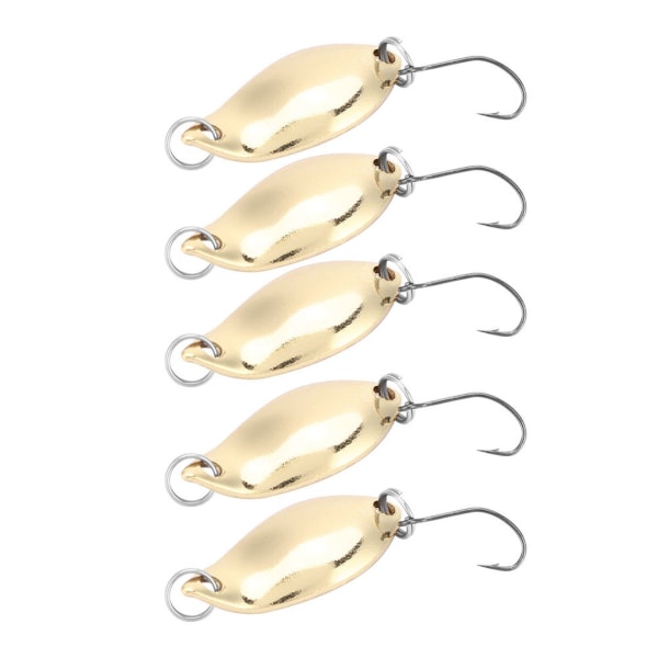 10 stk. Fiskestik Wobbler Lokkedyr SpoOn stil Kunstig Metal Lokkedyr Krog (Guld, 2,5g)