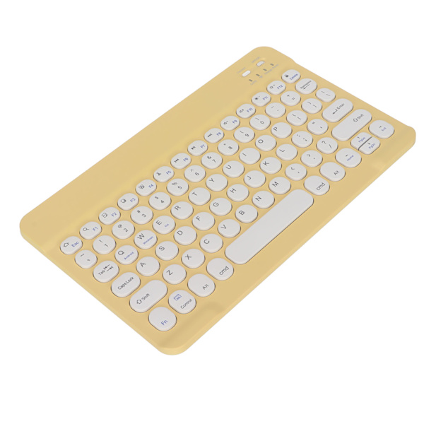 Trådløst tastatur Stabil forbindelse Mobiltelefon Tablet Laptop Tilbehør til IOS til Android til Windows Gul