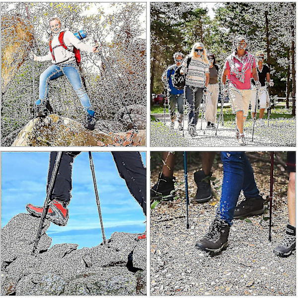Gummibøsningssæt til vandrestave og Nordic Walking - Pakke med 20