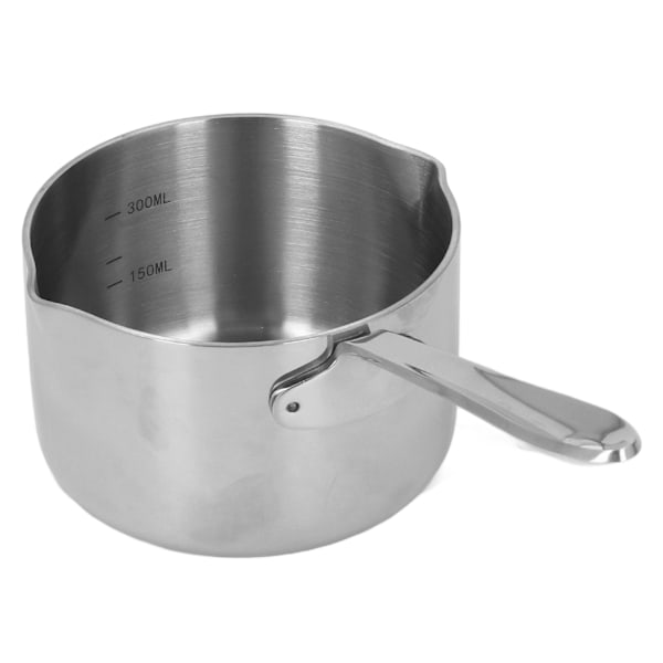 Rustfrit Stålkande til Varm Mælk, Chokolade, Kogt Sukker, Ost, Smør, Smeltekande med Dobbelt Hældetud
