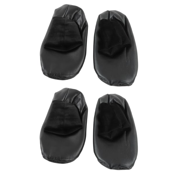 Sunnah Khuff Sokker PU Læder Polyester Komfortabel Varm Plys Foring Termiske Khuffain Sokker til 36 til 41 EU SkostørrelseSort Elastisk version
