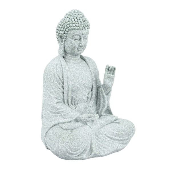 Liten Buddha-dekorasjon Utsøkt håndverk Buddha-pynt i grønn sandstein for fryktløshet i fisketank Buddha