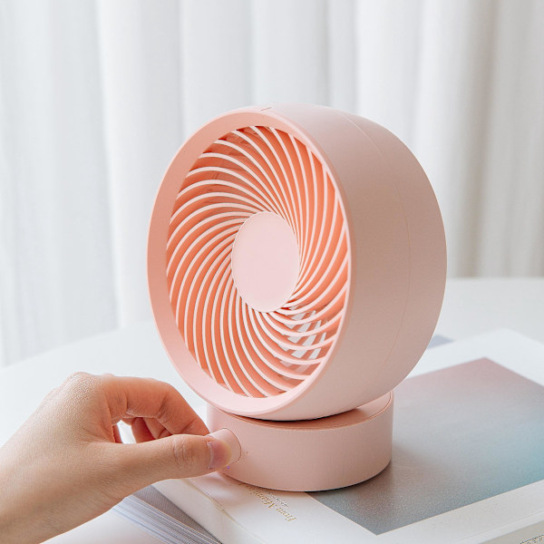 Stille Mini USB Bordventilator til Kontor, Soveværelse, Bord og Skrivebord (Pink)