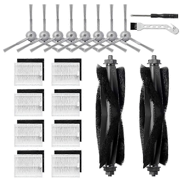 Kompatibel med L60/ L60 / L50/ L50 Dammsugarrobot, Ersättningstillbehörsset Huvudsidoborstar Hepa-filter Reservdelar