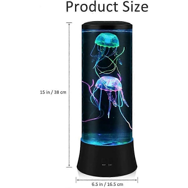 Ny LED Jellyfish Lava Lampa - 7 Färger - Akvariumstil Stämningsbelysning