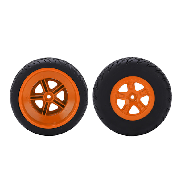 4 kpl RC-auton kumirenkaat ja vanteet 1/10 Short Course Truck - Oranssi