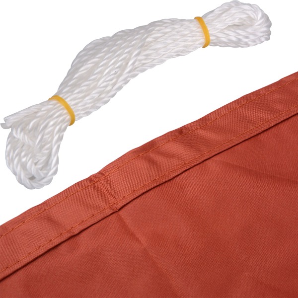 Milky White Sail Shade Polyester Oxford Cloth UV Block Sun Shade Seil for Patio Bakgård Park Lekeplass Plen 8x8x8ft