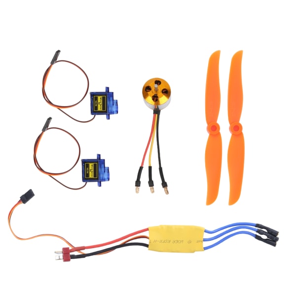 A2212 2200KV børsteløs motor 30A ESC SG90 9G Micro Servo 6035 Propell for RC Plane (2200KV Motor 6035 Propell 9G Servo 30A ESC)