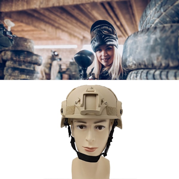 Militärhjälm för spel, militär fältkrigsspel, hjälmöverdrag, multifunktionell cykelutrustning, sandfärg
