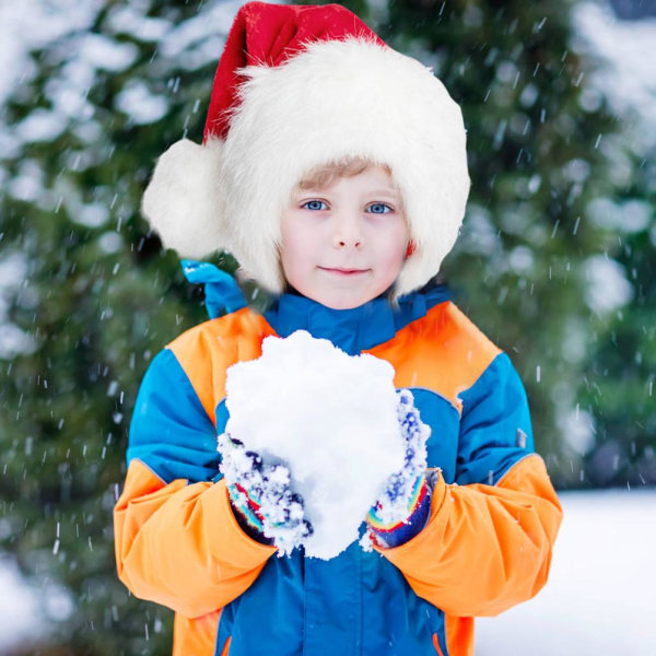 Julenissehue Rød Tykke Store Fluffy Hatte til Voksne Mænd Kvinder Varm Skihat Julefest Julemand Cosplay Feriehatte