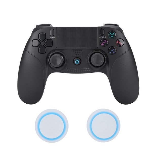 2 stk. sklisikre joystick-hetter for PS4/PS3/Xbox (hvit blå)
