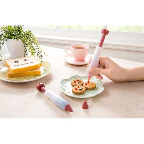 Silikone Skrivepen Kage Silikone Glasur Pen Konditori Silikone Pen Til Chokolade Dekoration 2 stk
