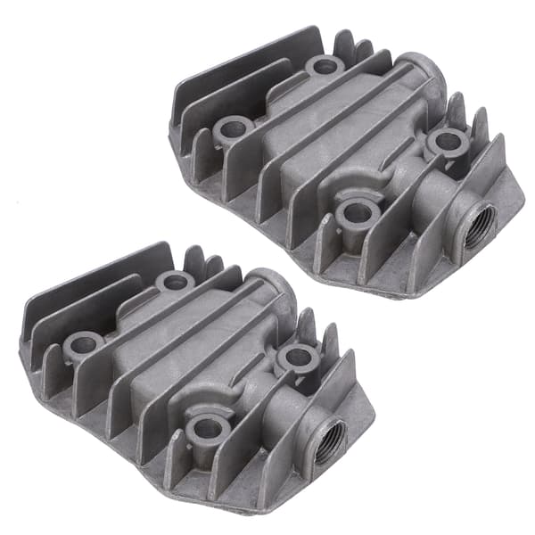 2 stk. Luftkompressor Sylinderhode Liten 2.5/3P Aluminium Kjøledeler 48mm x 62mm