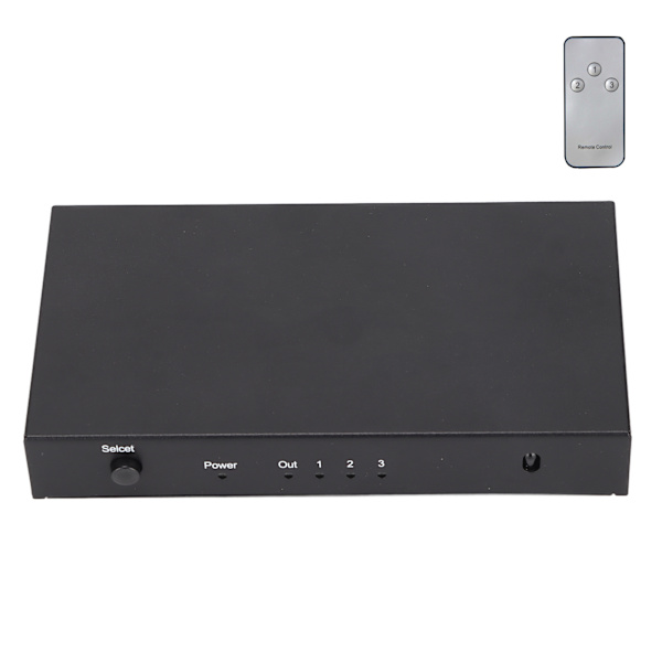 HD Multimedia Interface Switch 3 ind 1 ud 3D 4K HD Video Splitter til PS3 Laptop 100‑240VEU Stik
