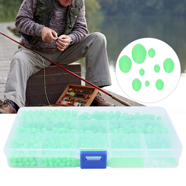 900 stk. Multimodeller Sklisikkert lysende fiskeperler lokker redskaper for saltvannsferskvannssett