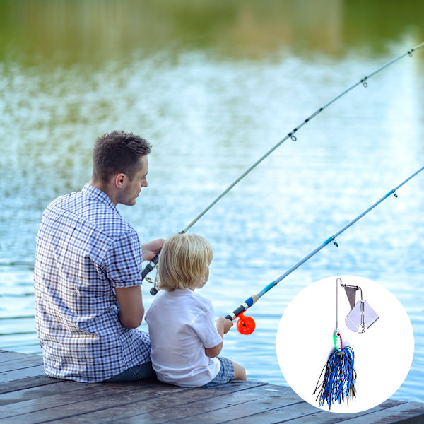 5 st Spinnerbait Fiske Lure Spinner Baits Kits Fiske Hårda Spinner Lures för Bass Öring Lax