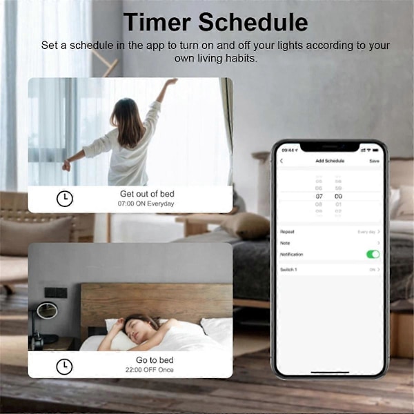 Tuya Smart Switch WIFI Home Automation Relæmodul til Motor