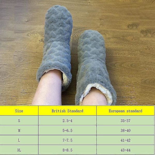 Dame Svarte Innendørs Tøffelstøvler - Dame Varm Booties Størrelser 3-7
