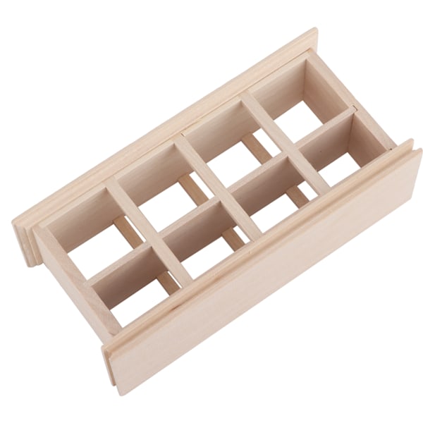 1/12 skala miniatyrmat tårta display docka bageri skåp trä display bageri tårta skåp