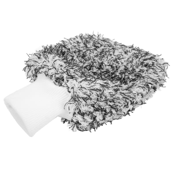 Bilvaskehandsker Ridsefast Mikrofiber Dobbeltsidet Rengøringsklud Blød Universal Sort