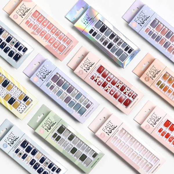 Nail art cover självhäftande långvarig färgglad dekoration Nagellindningar för manikyr