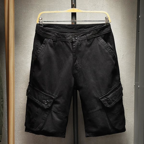 Rennot Khaki-shortsit useilla vetoketjullisilla taskuilla miehille