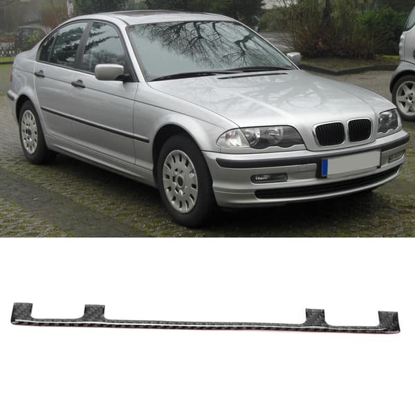 Karbonfiber senterkontroll CD-panel trimrammedeksel passer til 3-serie E46 1998-2005