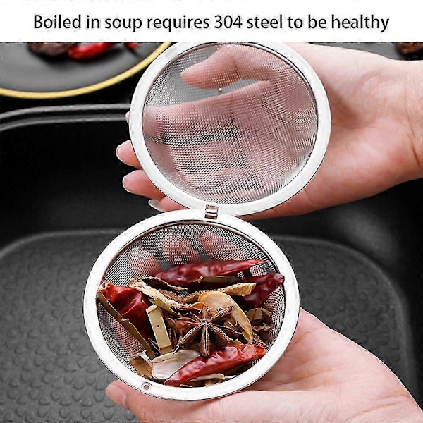 Te-kugle Si Infusionsenhed - Pakke med 5 - Rustfrit Stål Mesh Filter Urte Krydderi