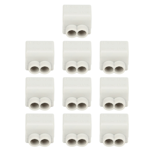 10 kpl 60A 400V pikaliitinkaapelin liitin Yksi in kaksi ulos Sähköjohdotus Inline liitoslohkot 0,5–6 mm² johdoille